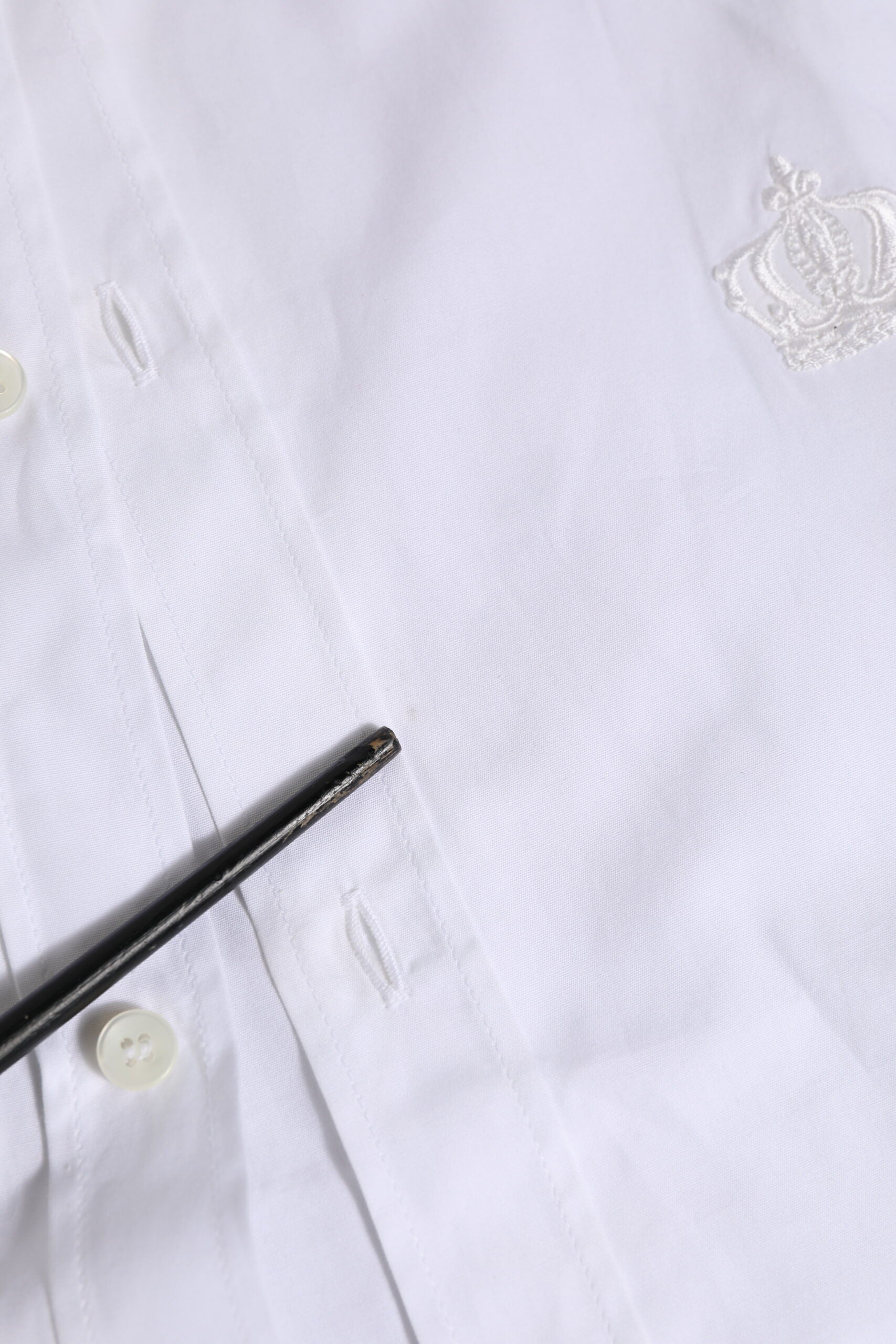 White Cotton GOLD Long Sleeves Formal Shirt