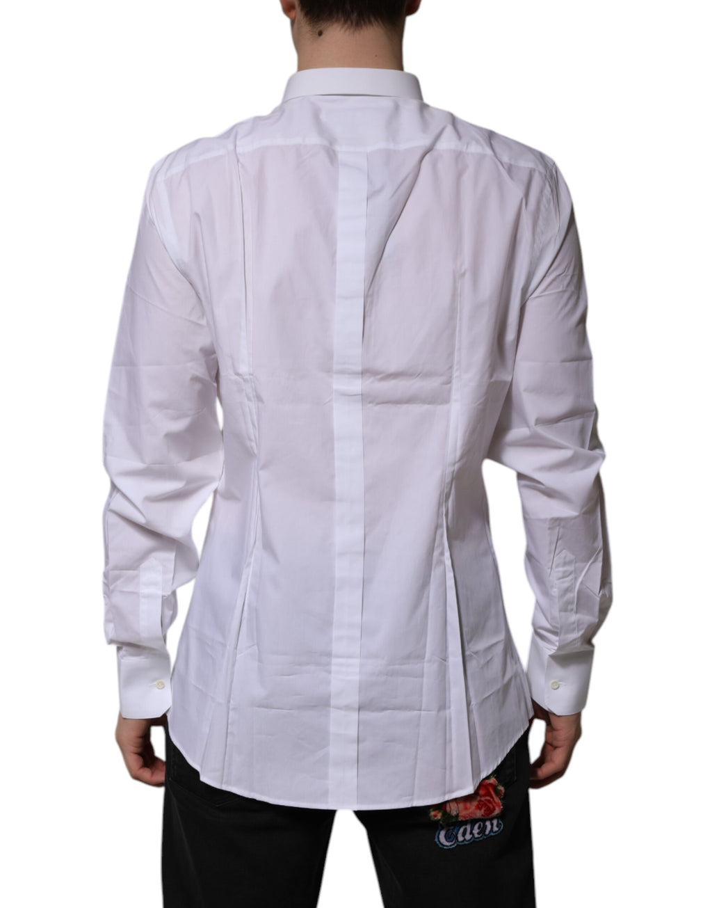 White Cotton GOLD Long Sleeves Formal Shirt