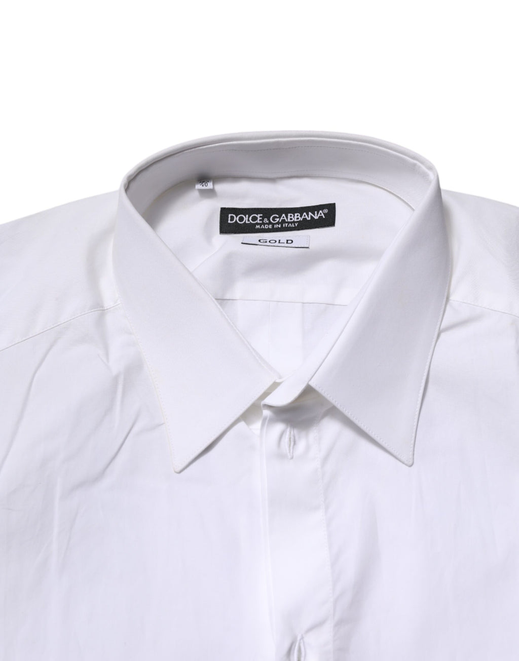White Cotton GOLD Long Sleeves Formal Shirt