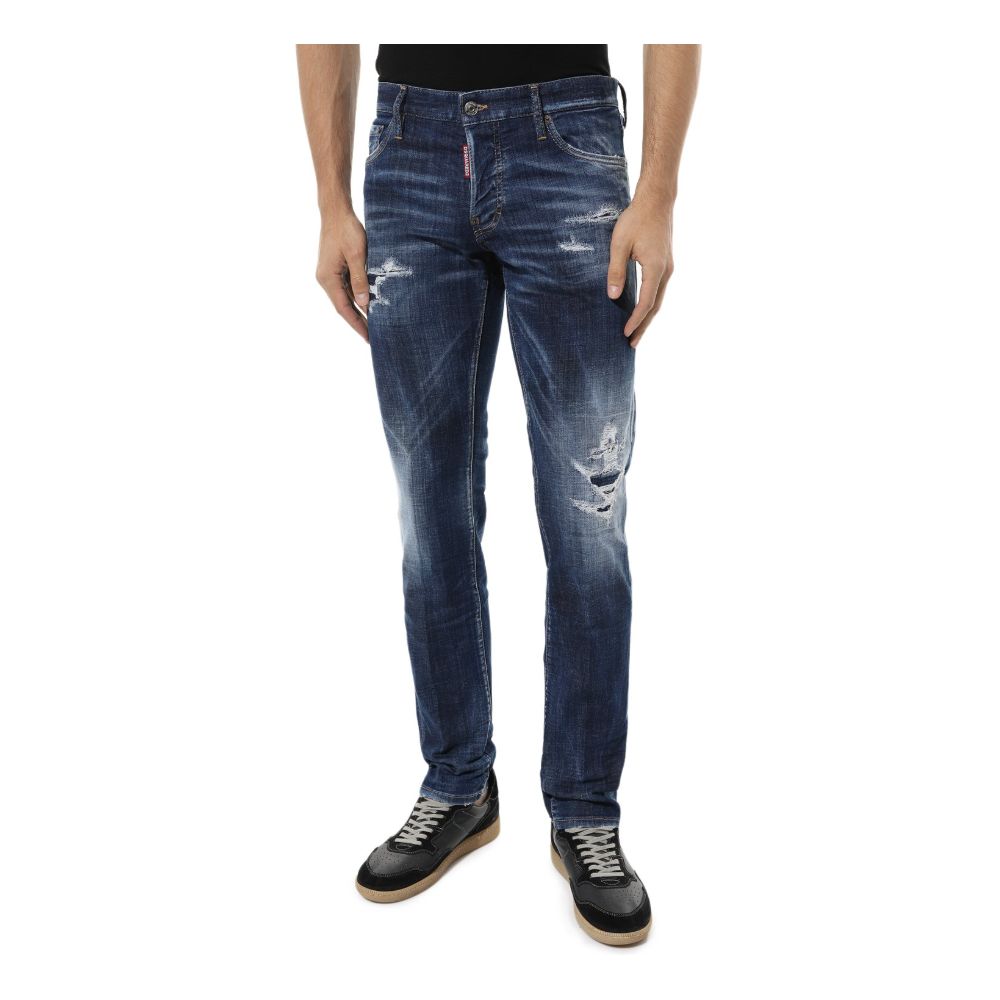 Blue Cotton Men Slim Jean