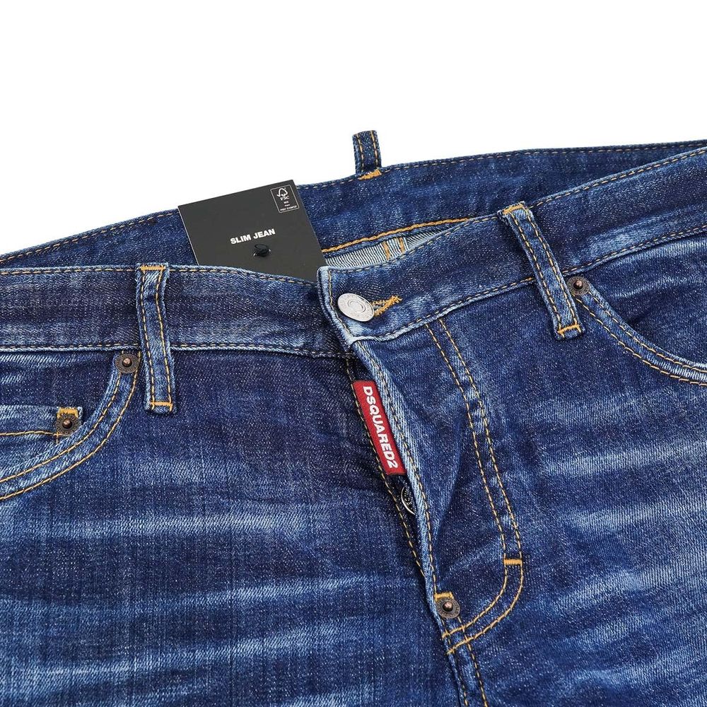 Blue Cotton Men Slim Jean