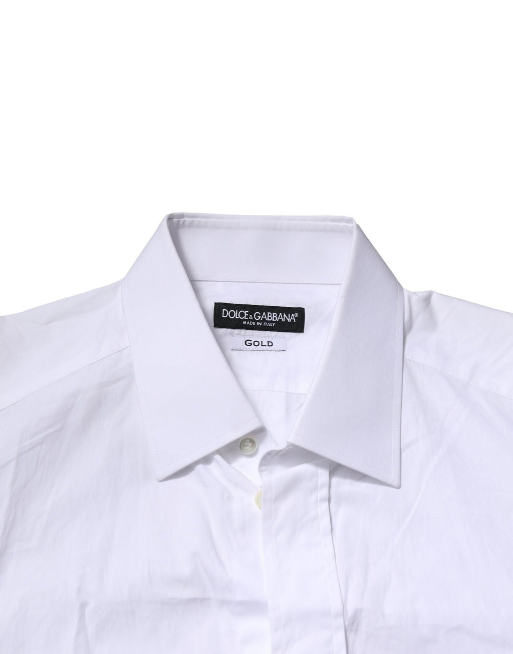 White Cotton GOLD Long Sleeves Formal Shirt