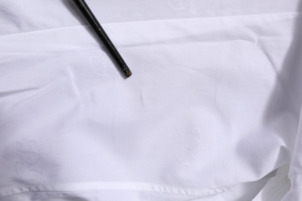 White Cotton GOLD Long Sleeves Formal Shirt