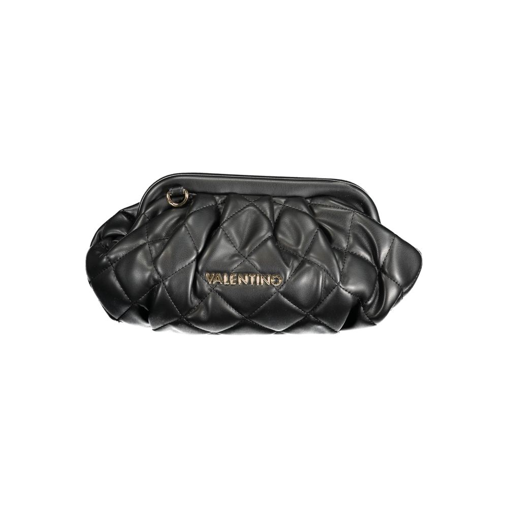 Black Polyurethane Women Handbag