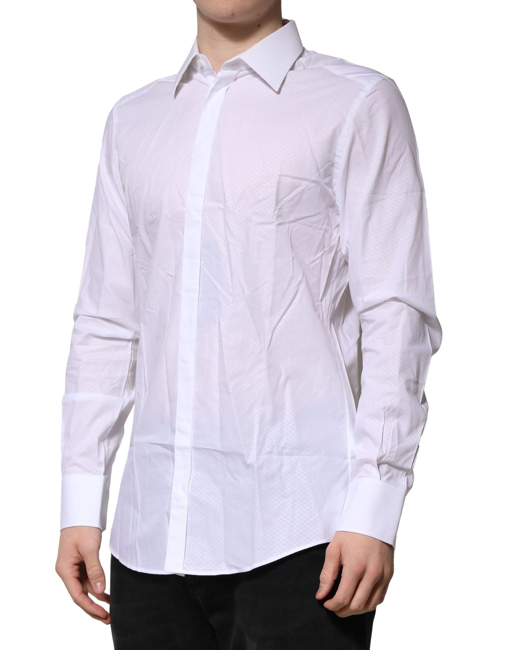 White MARTINI Long Sleeve Dress Formal Shirt