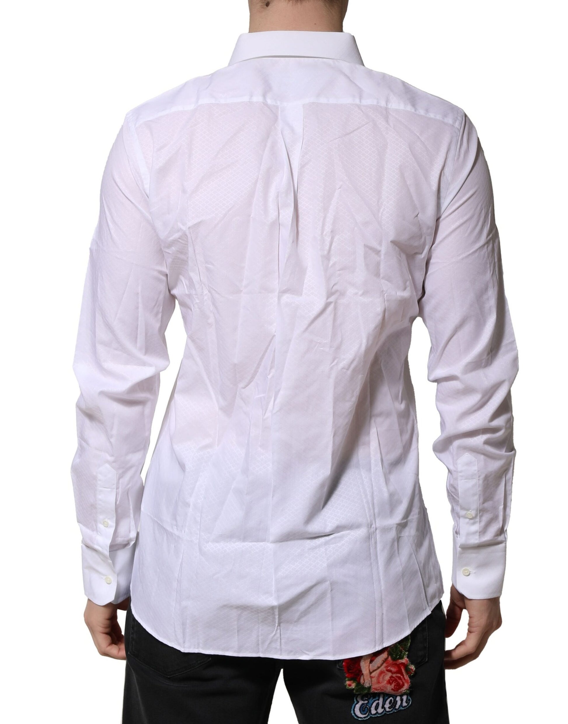 White MARTINI Cotton Men Dress Formal Shirt