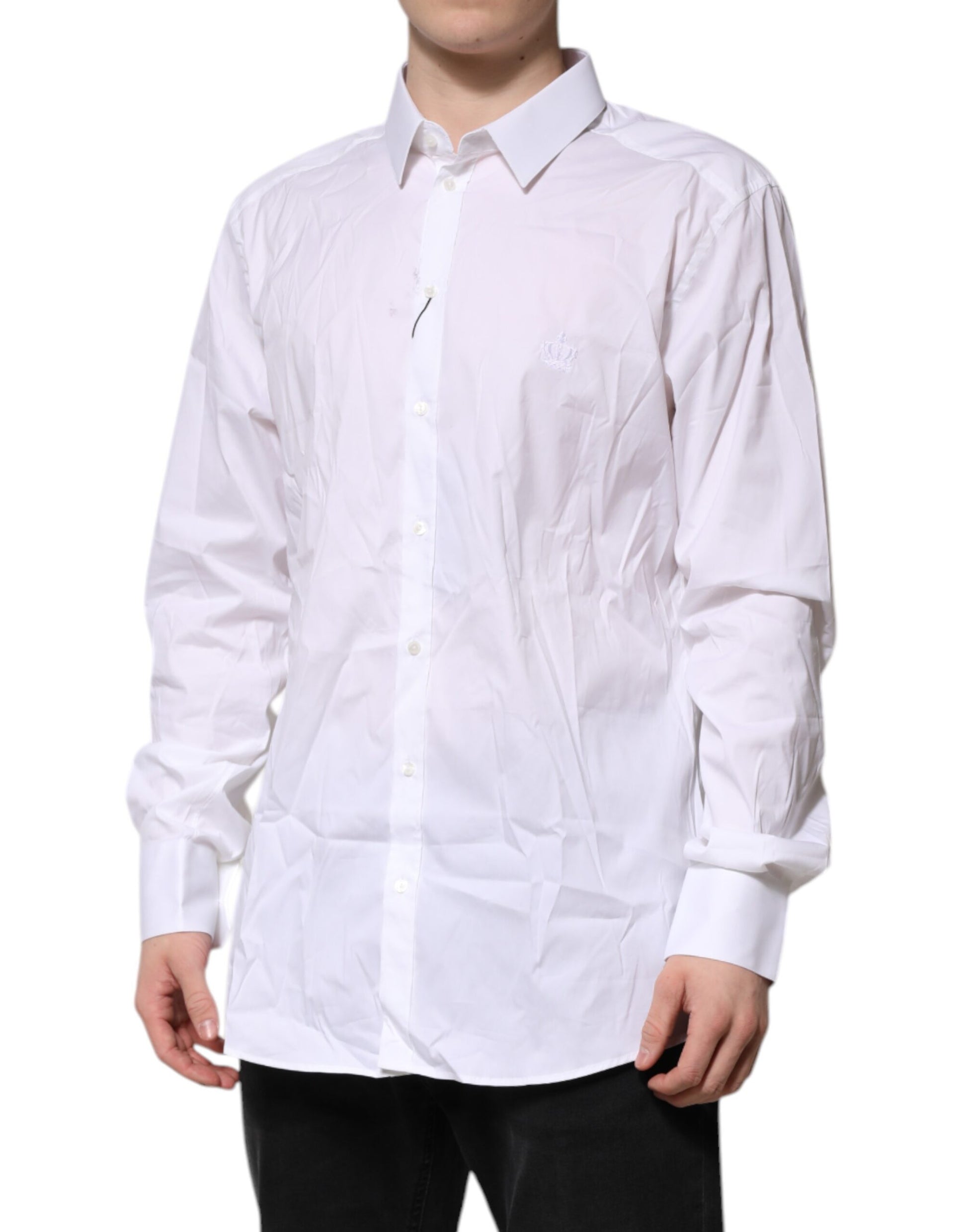 White GOLD Cotton Men Dress Formal Shirt