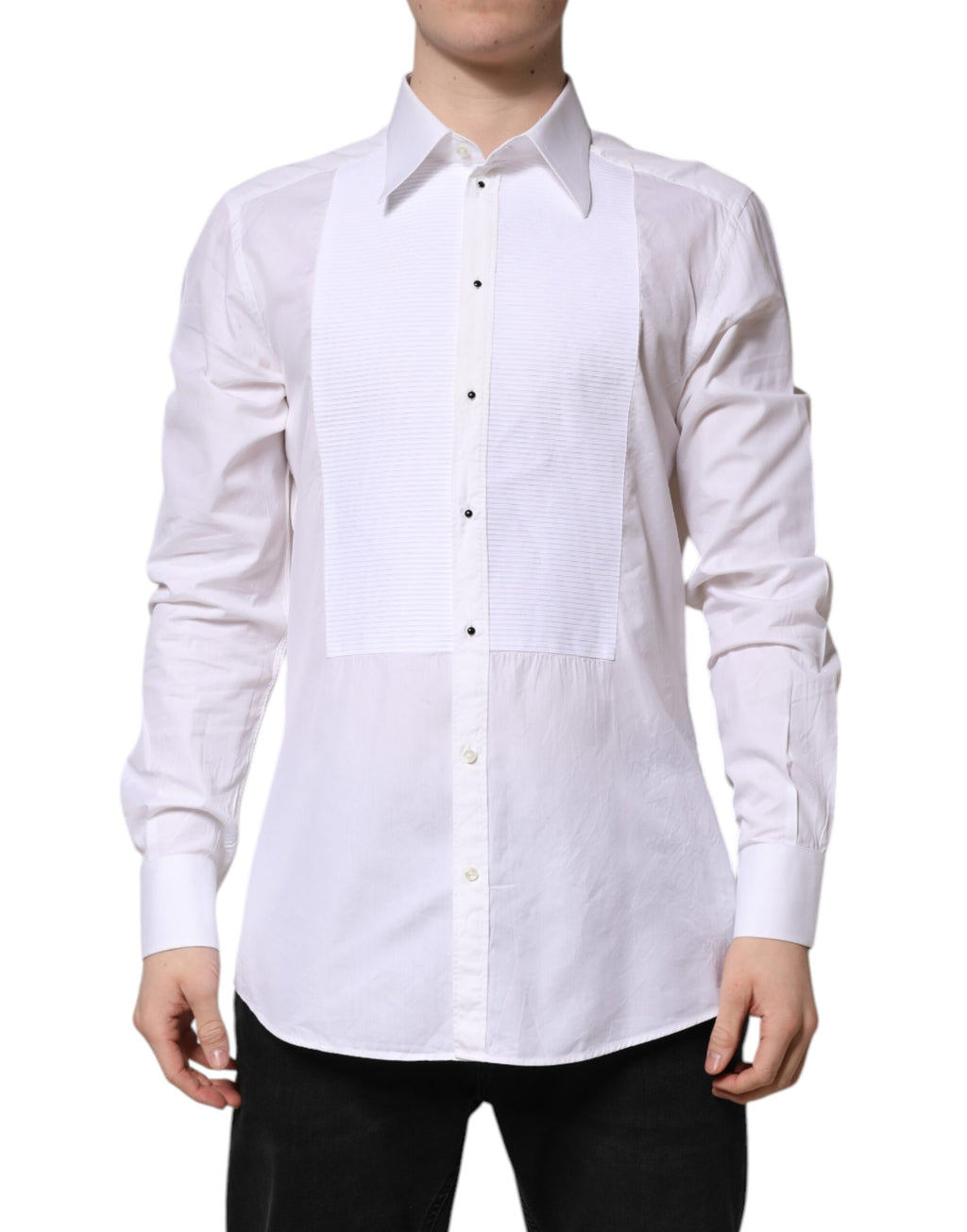White GOLD Cotton Long Sleeves Formal Shirt