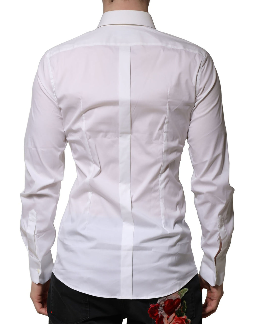 White Cotton Long Sleeves GOLD Formal Shirt