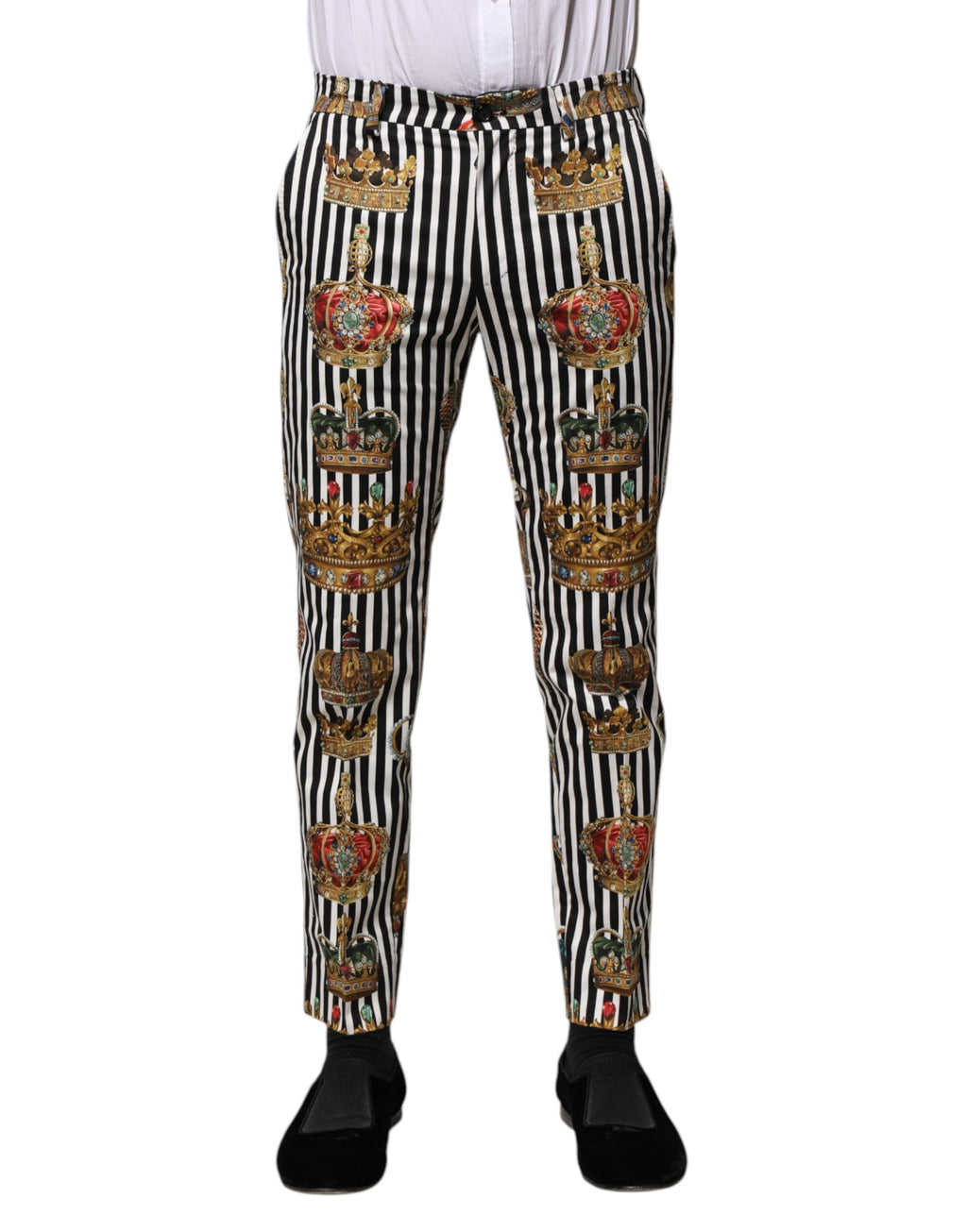 Multicolor Striped Crown Pants