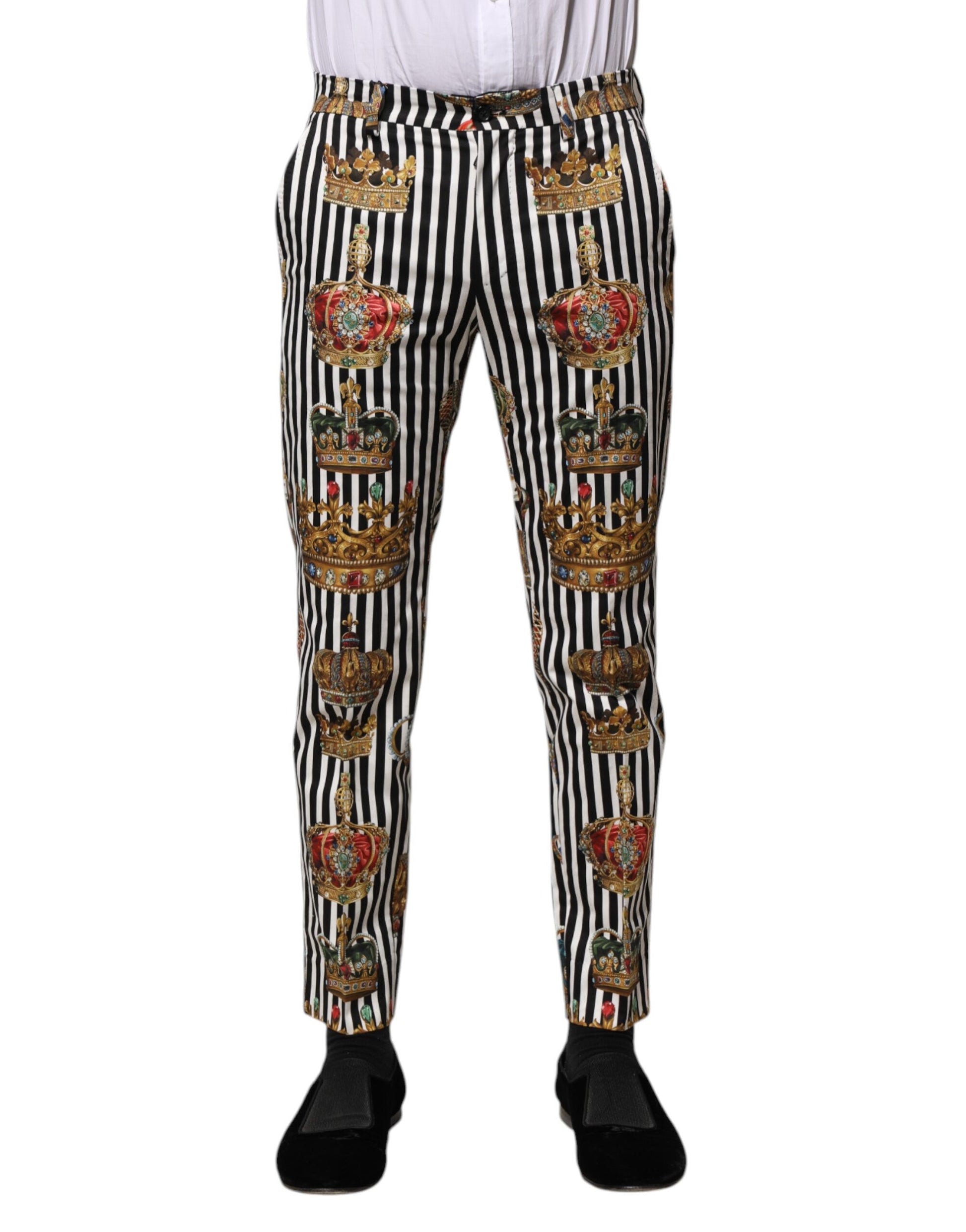 Multicolor Striped Crown Pants