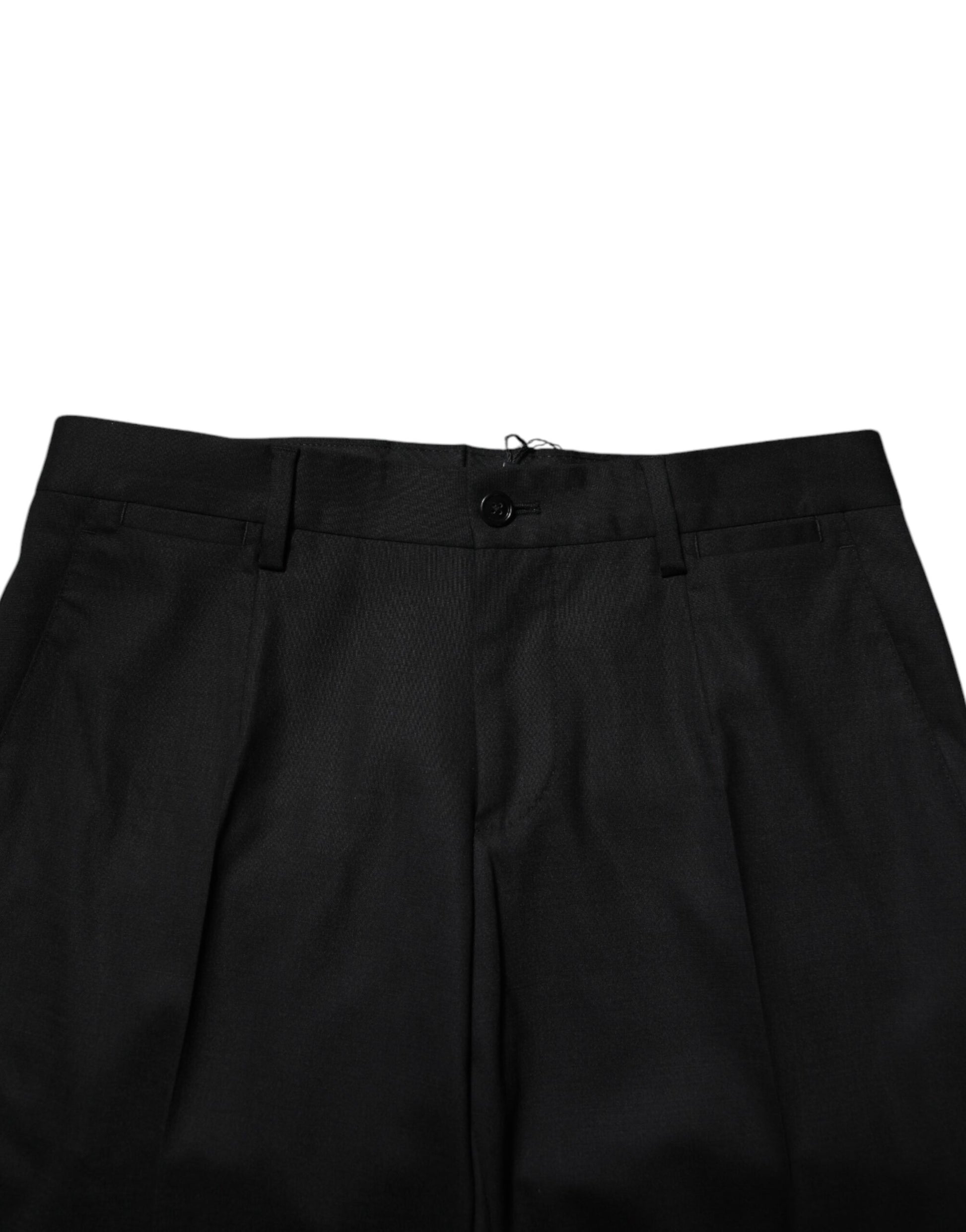Black Wool Formal Dress Pants