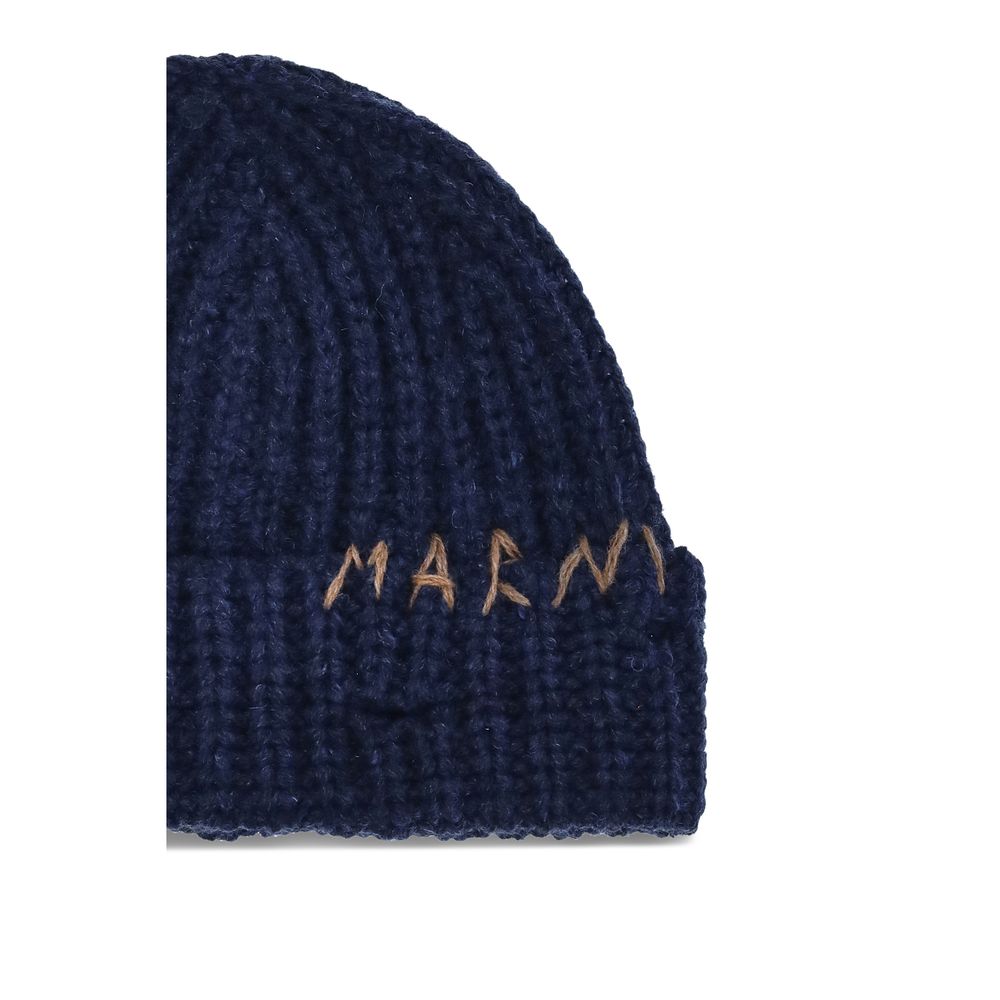 Blue Wool Beanie