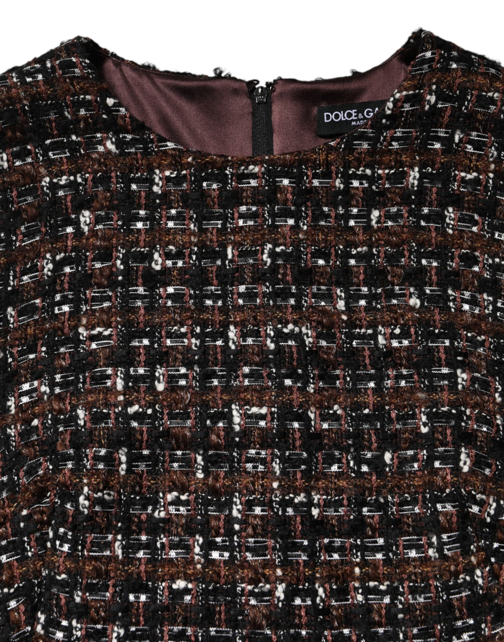 Multicolor Sleeveless Mini Tweed A-line Dress