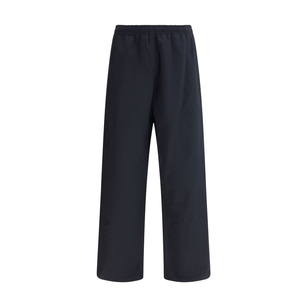 Black Cotton Casual Pants