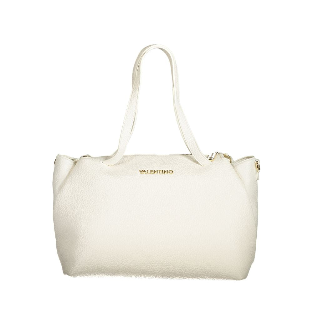 Bianco Polyurethane Woman Handbag