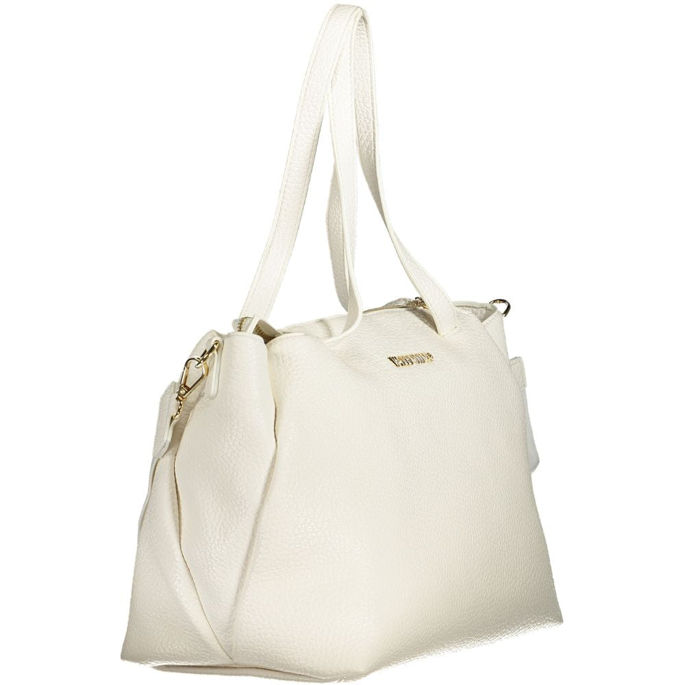 Bianco Polyurethane Woman Handbag