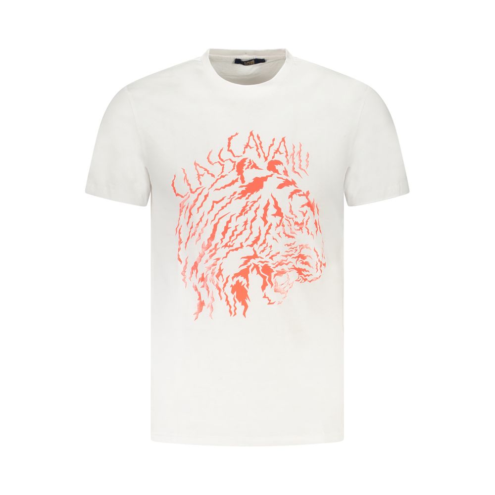 White Cotton Men T-Shirt