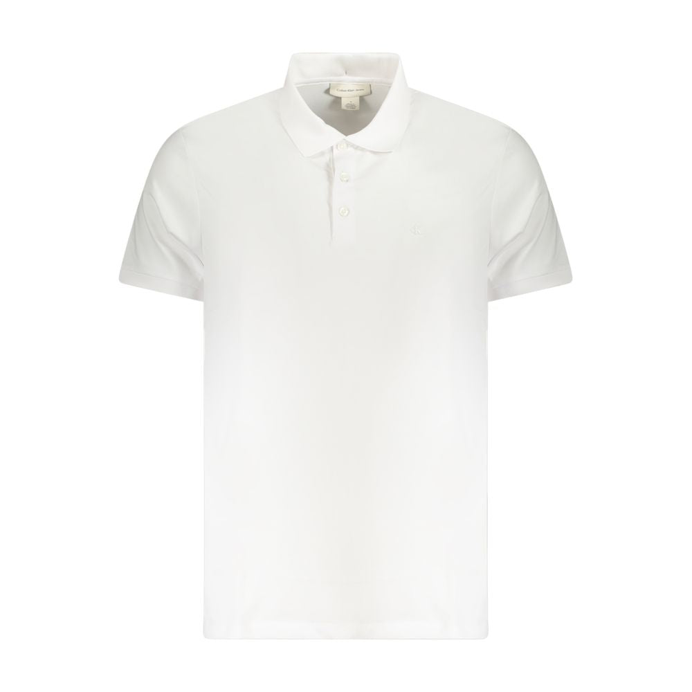 White Cotton Men Polo