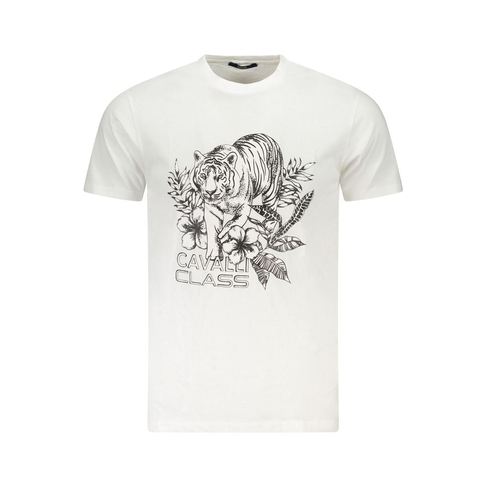 White Cotton Men T-Shirt