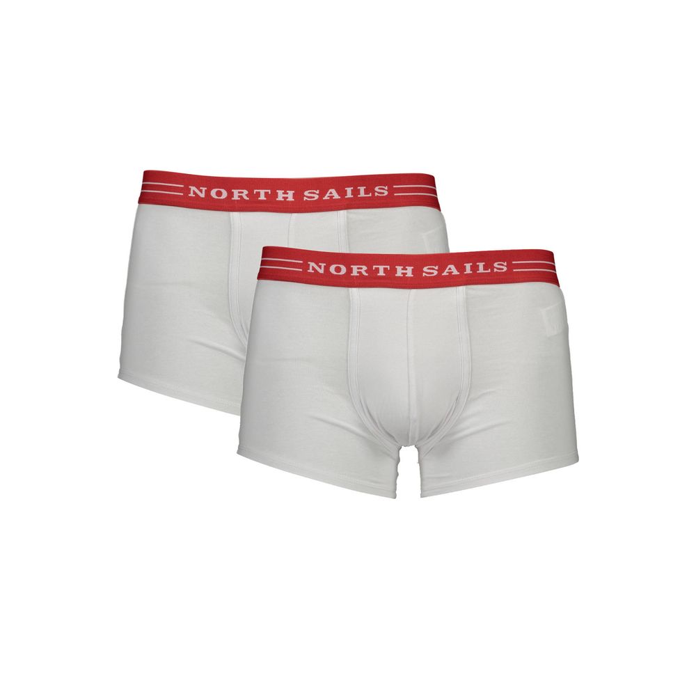 White Cotton Men's Boxer Briefs