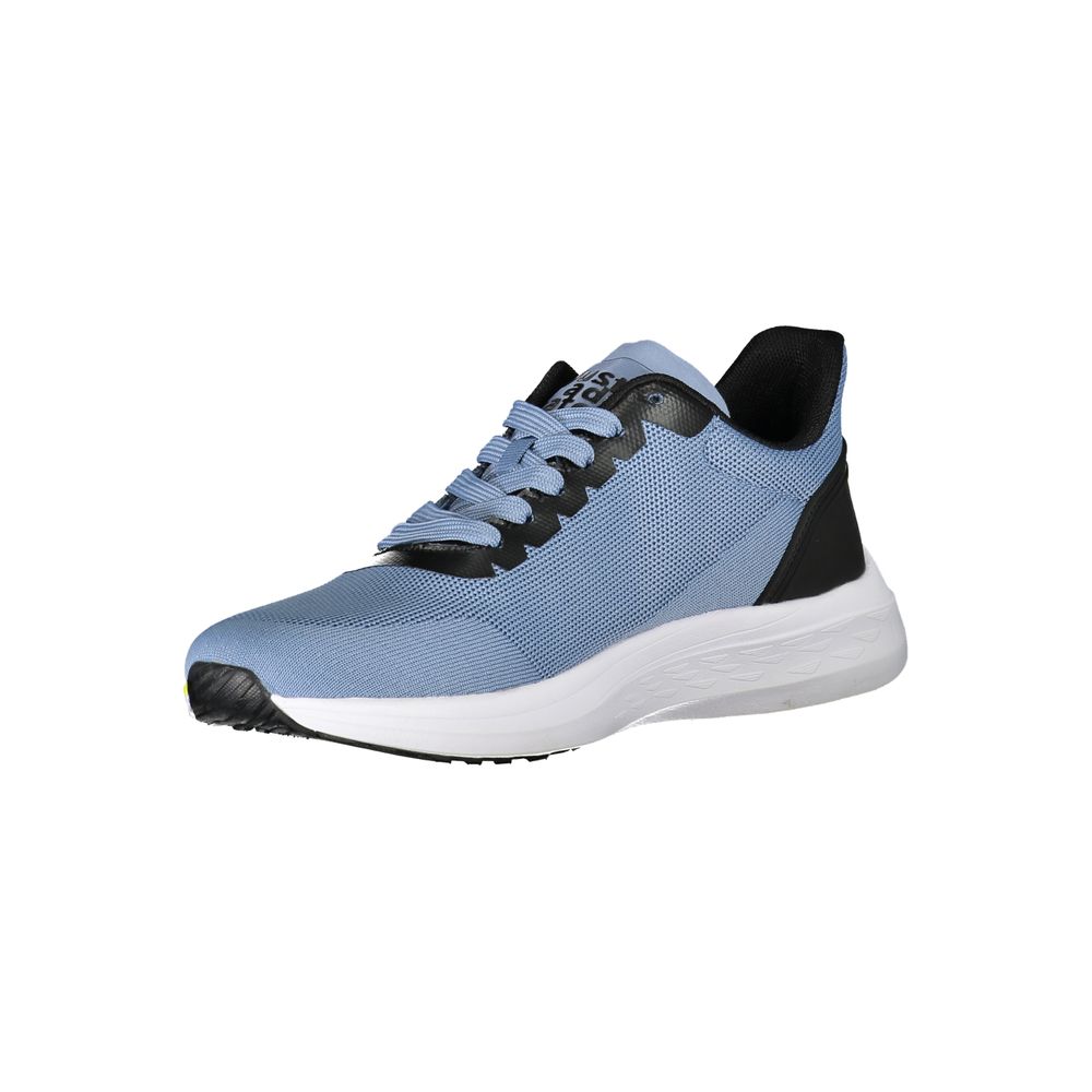 Light Blue Polyester Men Sneaker