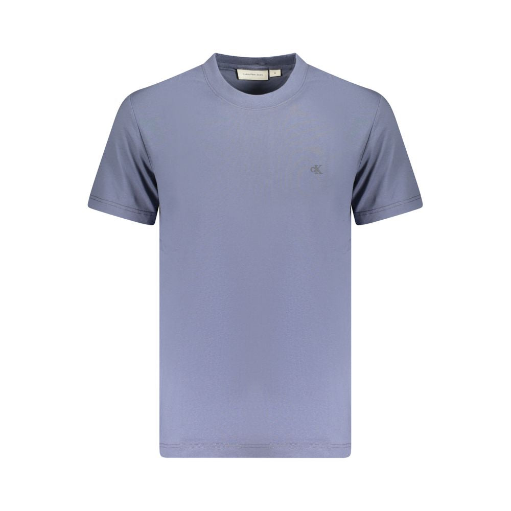 Blue Cotton Men T-Shirt