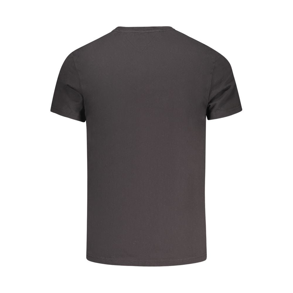 Black Cotton Men T-Shirt