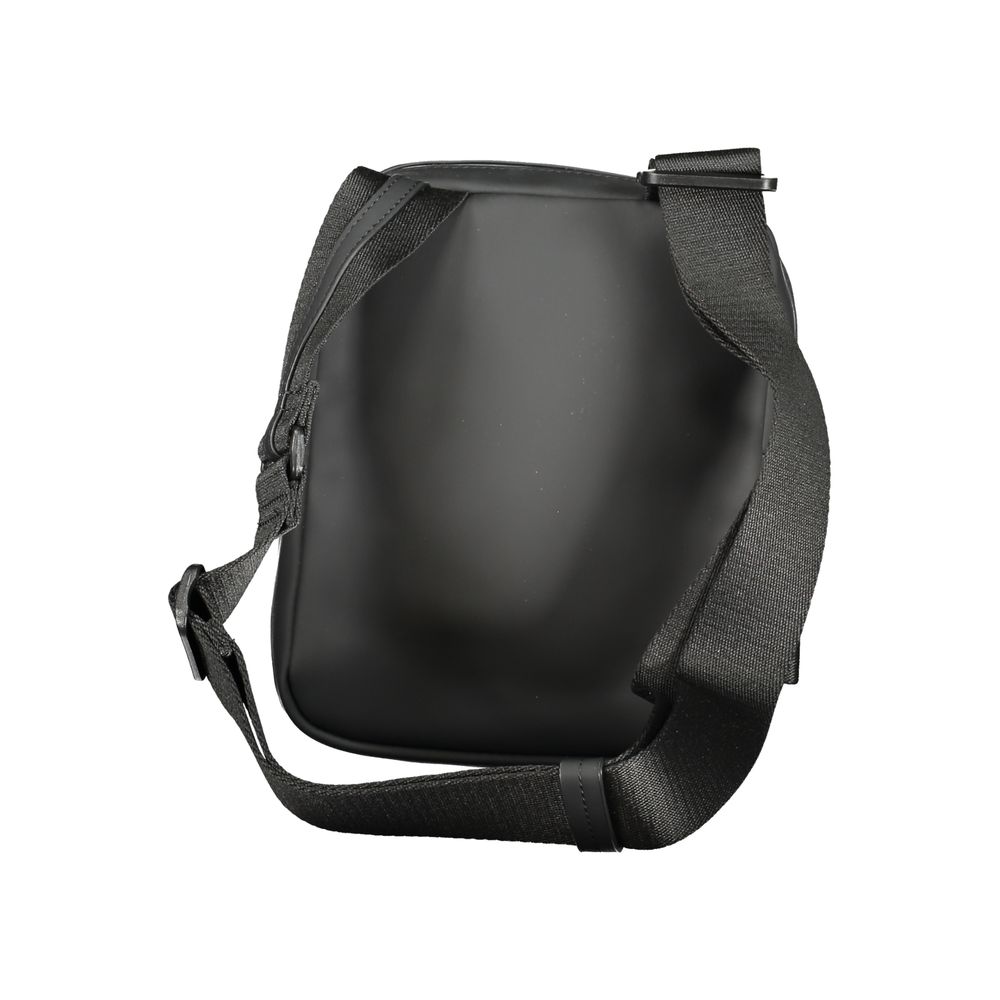Black Polyester Men Shoulder Bag
