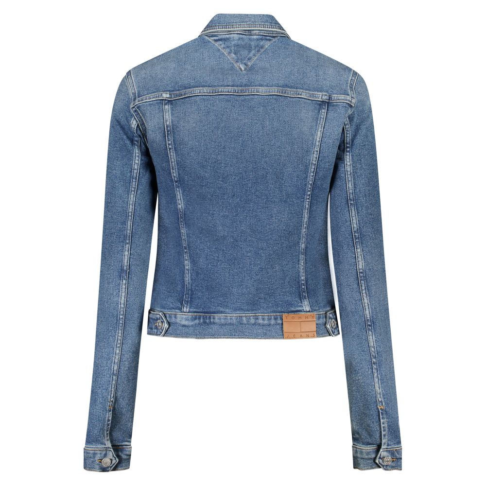 Blue Cotton Women Jacket