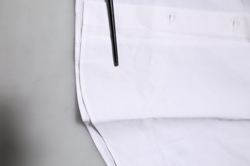 White Cotton GOLD Long Sleeves Dress Shirt