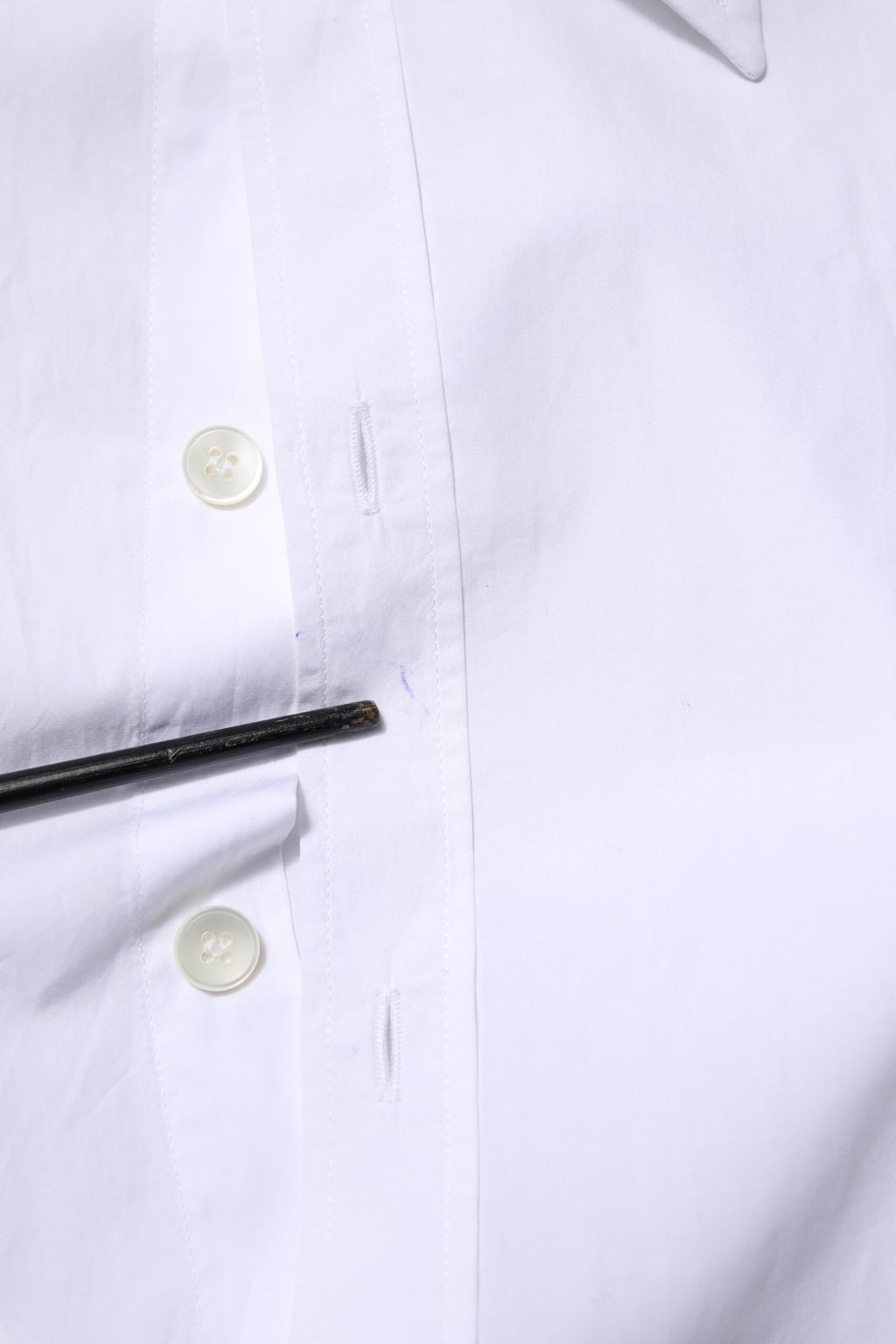 White Cotton Long Sleeves Dress Shirt