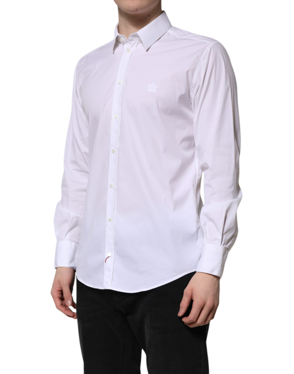 White Cotton MARTINI Long Sleeve Dress Shirt