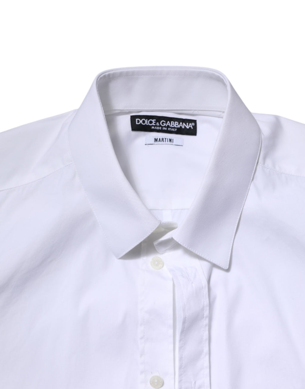 White Cotton MARTINI Long Sleeve Dress Shirt