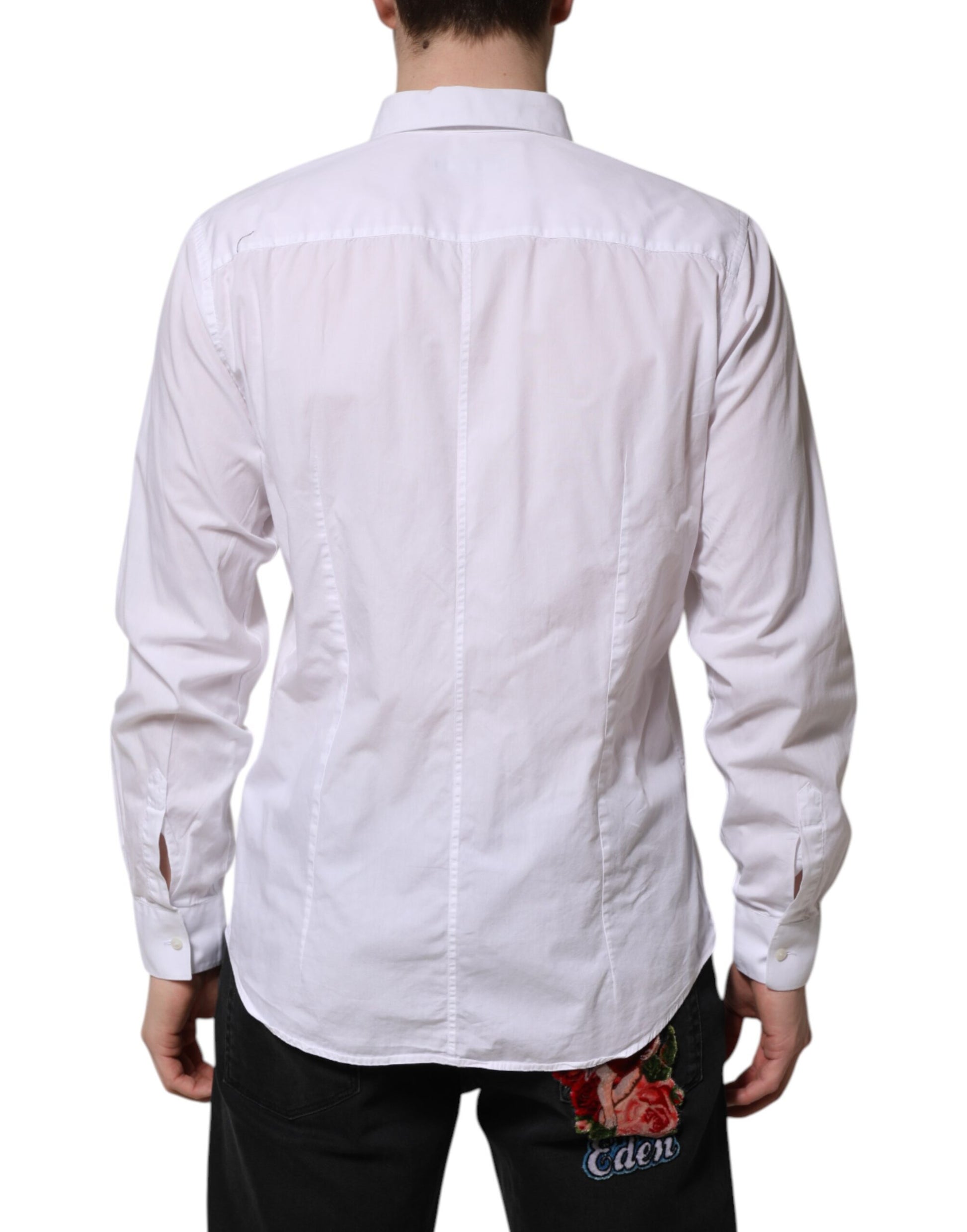 White Cotton STAFF Long Sleeves Dress Shirt