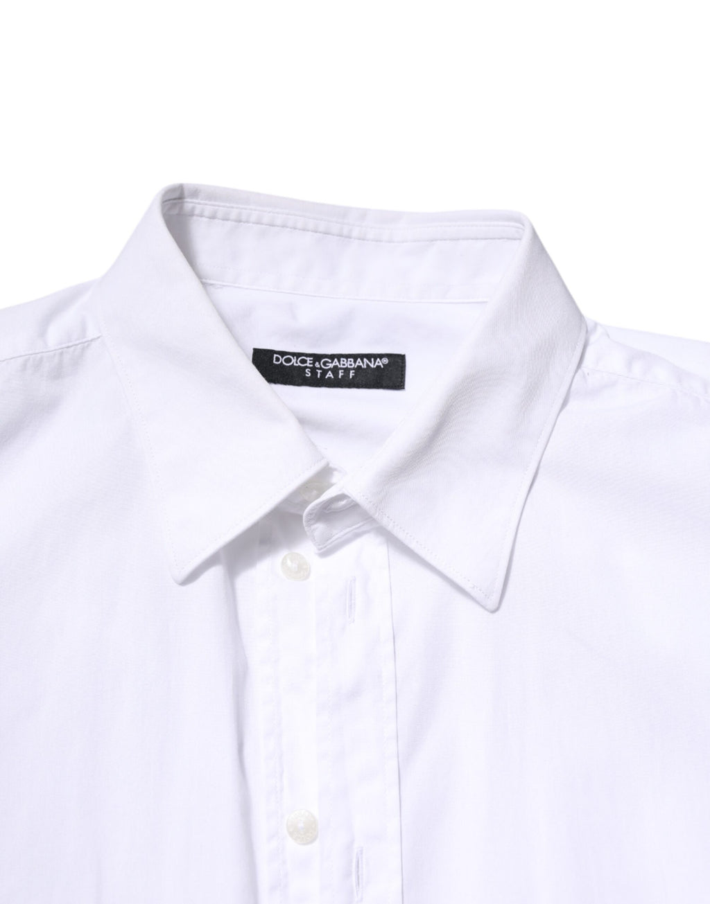 White Cotton STAFF Long Sleeves Dress Shirt