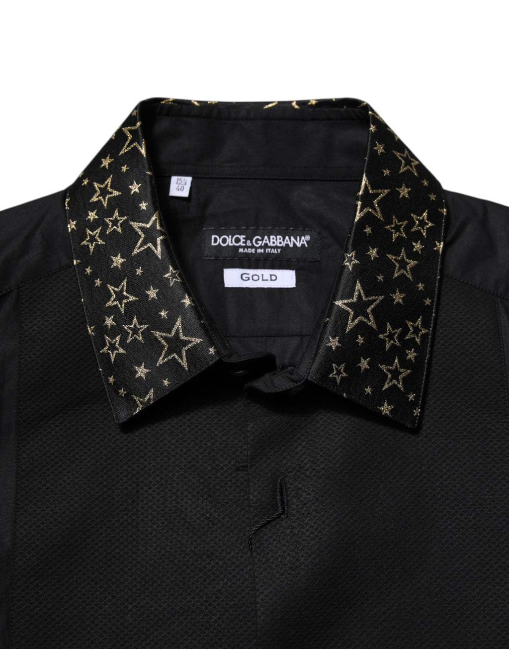 Black Cotton GOLD Long Sleeves Dress Shirt