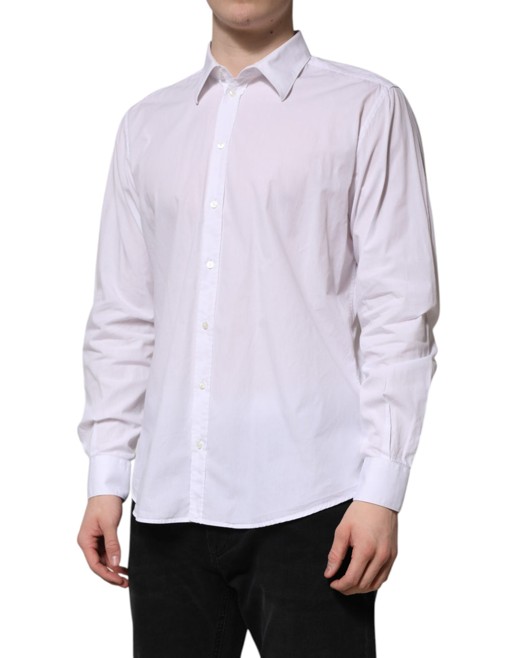 White Cotton STAFF Long Sleeves Formal Shirt