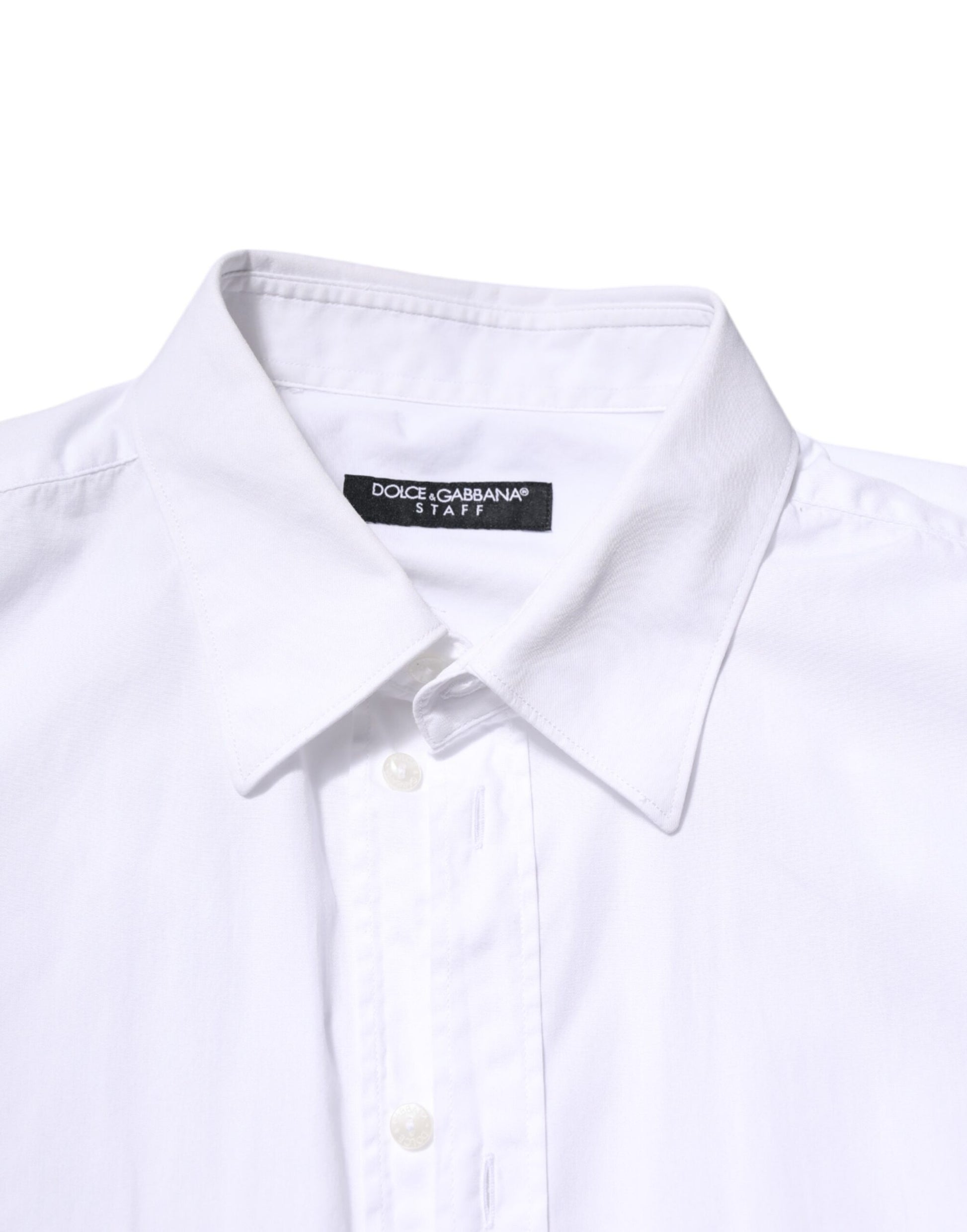 White Cotton STAFF Long Sleeves Formal Shirt