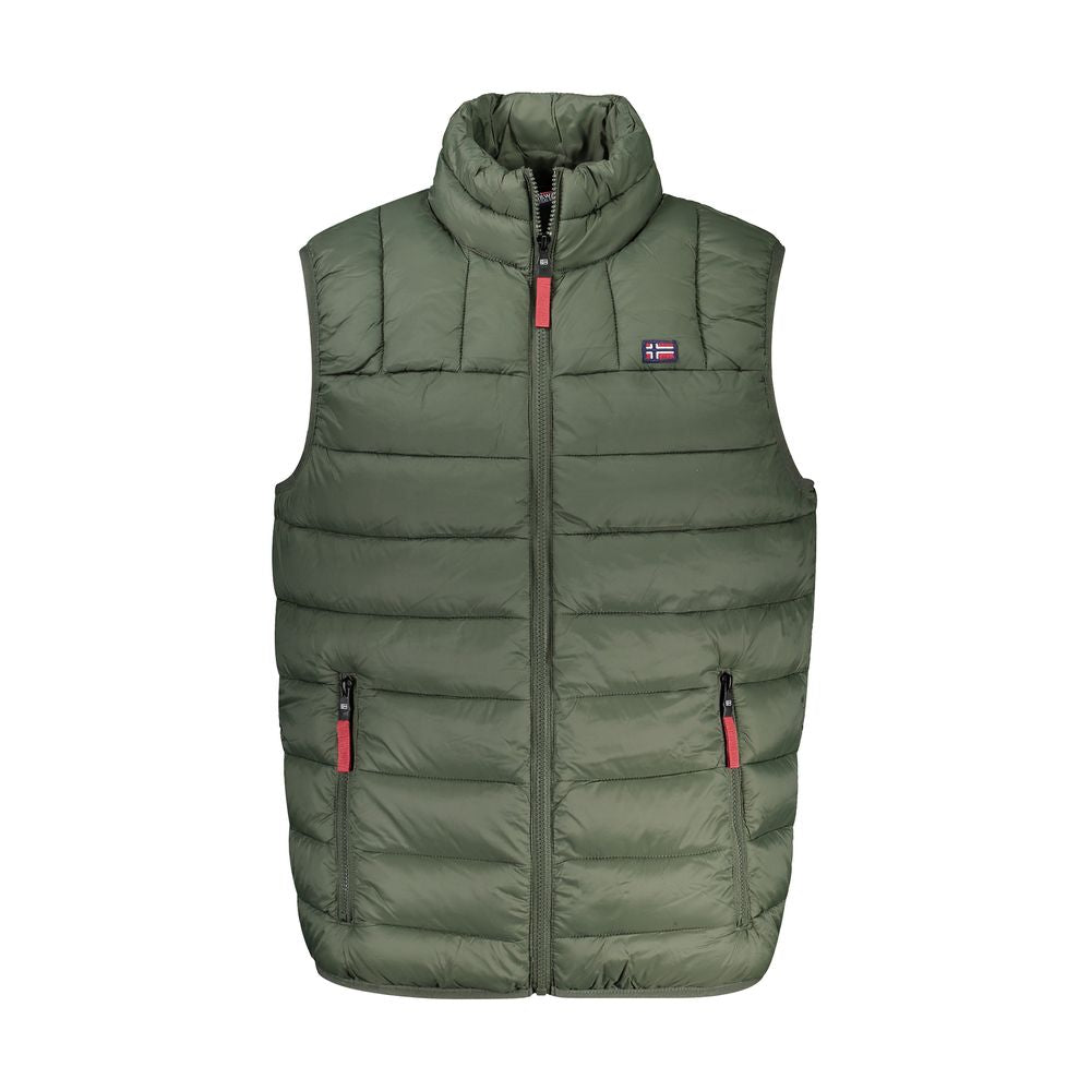 Verde Poliammide Uomo Giubbotto Smanicato