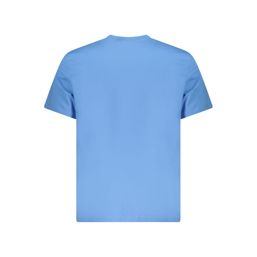 Light Blue Cotton Men T-Shirt
