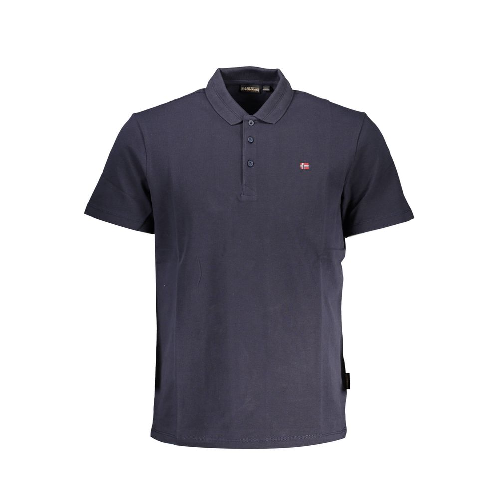 Blue Cotton Men's Polo-Shirt