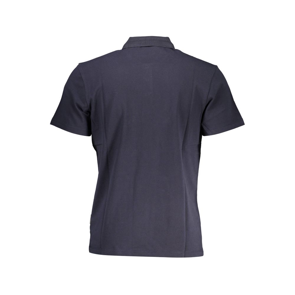 Blue Cotton Men's Polo-Shirt
