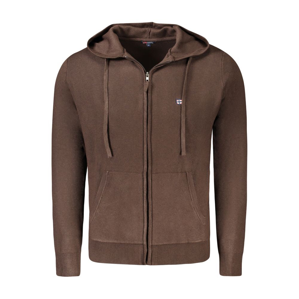 Marrone Poliammide Men's Cardigan