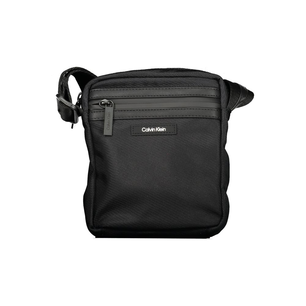 Black Polyester Men Shoulder Bag