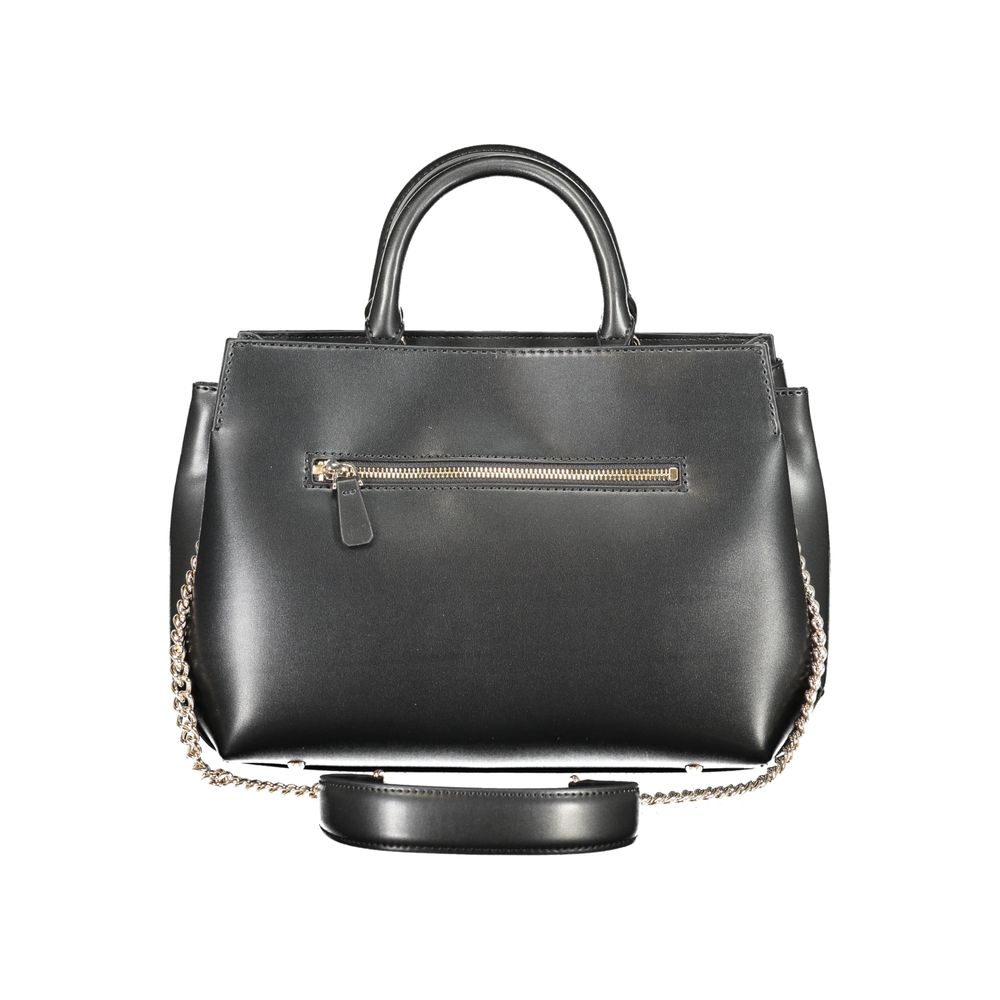 Black Polyurethane Women's Handbag