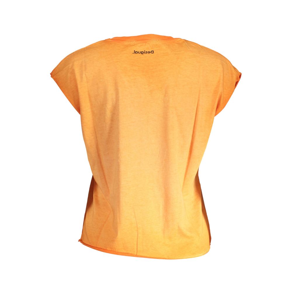 Arancione Cotton Women T-Shirt