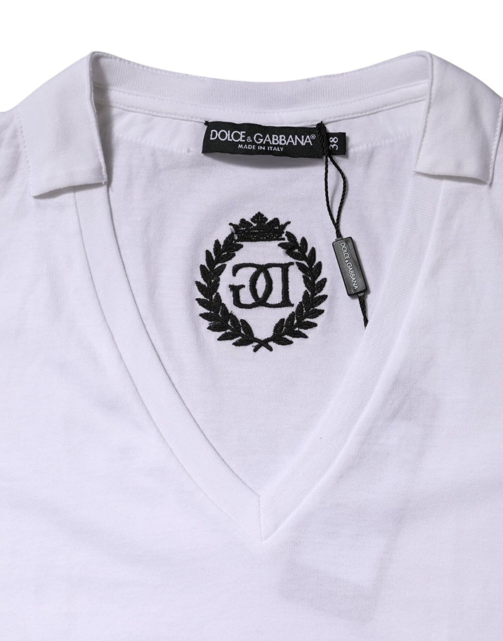 White Cotton Short Sleeve V-Neck Top T-shirt