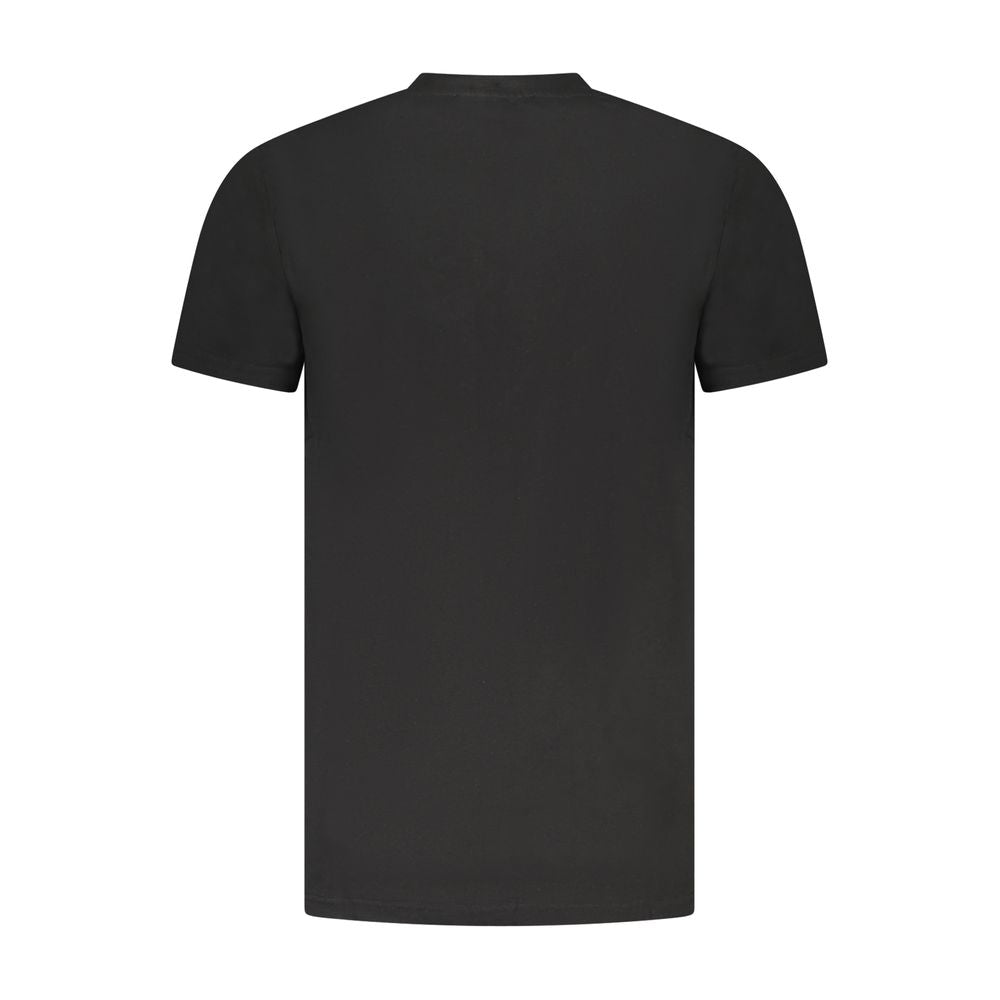 Black Cotton Men T-Shirt