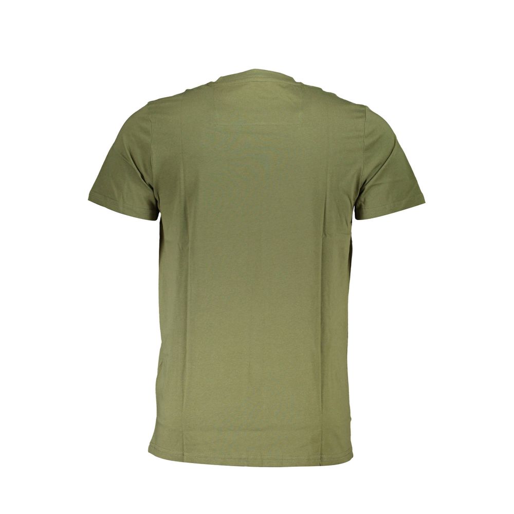 Green Cotton Men T-Shirt